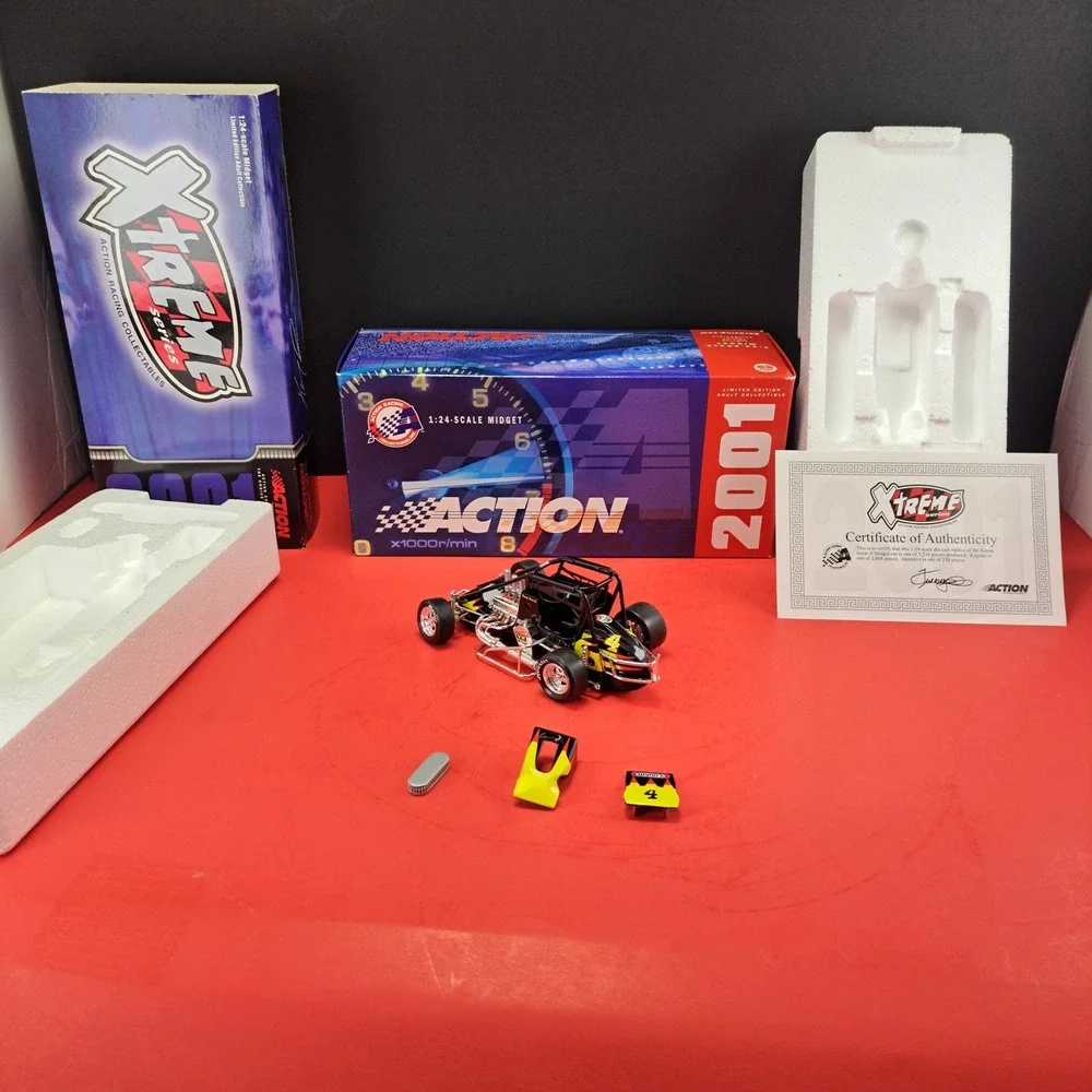 Action Racing Kenny Irwin #4 Wynn's 1994 Midget 1:24 Black Excellent Limited Ed